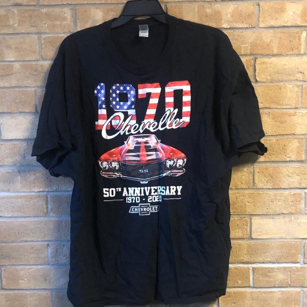 Chevelle 50th Anniversary T Shirt Chevrolet  1970-2020 Black Men's Size 3XL